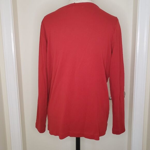 Ralph Lauren red long sleeve top - Picture 4 of 6